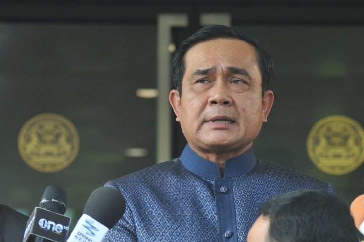 Thai Prime Minister Prayuth Chan-ocha speaks to reporters at the Government House in Bangkok Aug. 18, 2015. Prayuth Chan-ocha on Tuesday promised the authorities would quickly track down those responsible for the central Bangkok bombing, which he describe