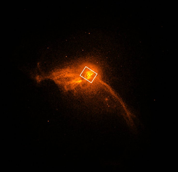 Chandra X-ray Observatory close-up of the core of the M87 galaxy.