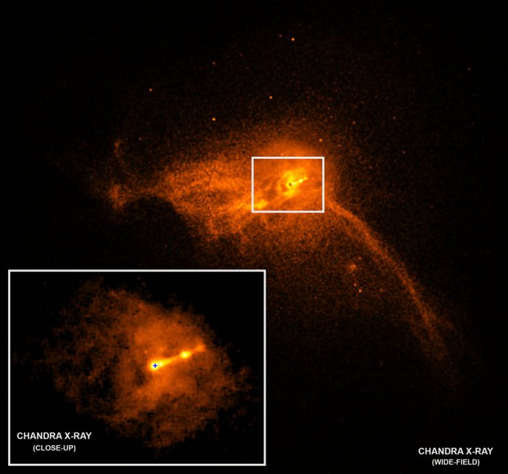 Chandra X-ray Observatory close-up of the core of the M87 galaxy.