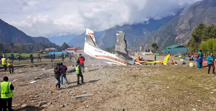 The plane crash at the Tenzing–Hillary airport in Nepal left three people dead, injuring four others. Twitter The plane crash at the Tenzing–Hillary airport in Nepal left three people dead, injuring four others. Twitter
