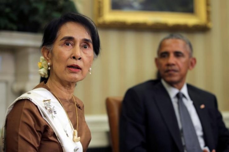 Myanmar's Suu Kyi calls for investment after Obama pledges sanctions relief