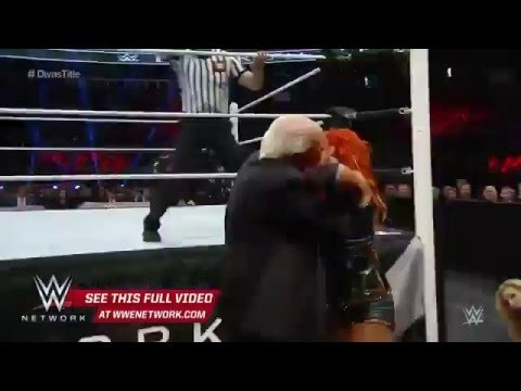 Ric Flair kisses Becky Lynch