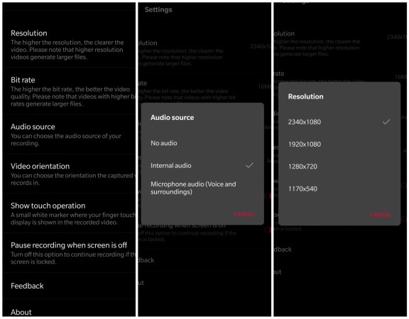 Screen recorder settings for OnePlus 7 ProIBTimes India