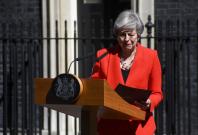  British Prime Minister Theresa May speaks to the media outside 10 Downing Street in London, Britain on May 24, 2019. Theresa May said on Friday that she will quit as Conservative leader on June 7, paving ways for contest to decide Britain's next prime mi