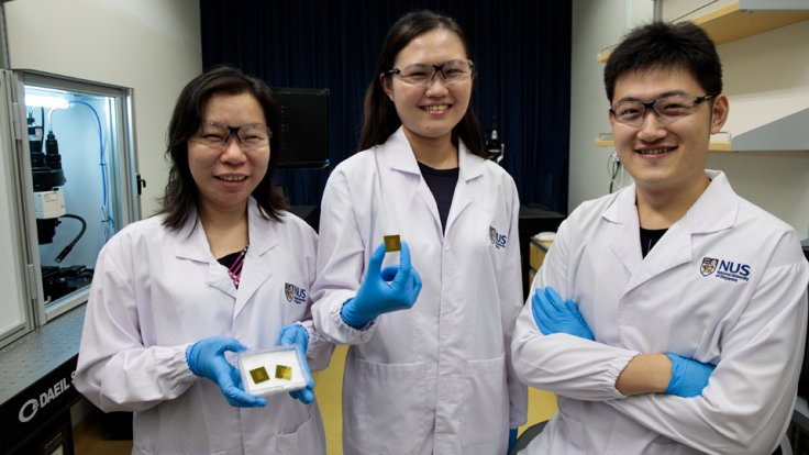 Asst Prof Shao (far left) and her team invented APEX, a highly sensitive blood test for early detection of Alzheimer's disease, even before clinical symptoms appear