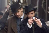 Jude Law and Robert Downey Jr in Sherlock Holmes Jude Law and Robert Downey Jr in Sherlock Holmes