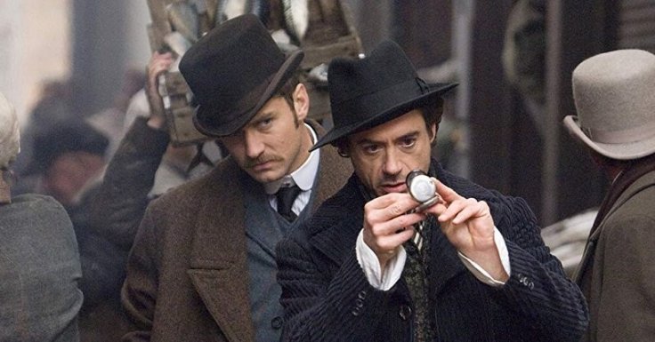 Jude Law and Robert Downey Jr in Sherlock Holmes