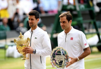 Novak Djokovic defeated Roger Federer in Wimbledon