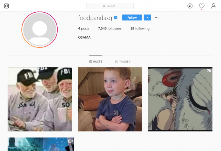 Hacked Foodpanda Instagram account 