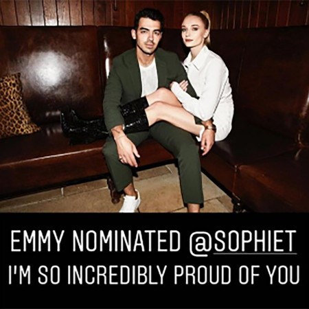 Joe Jonas' post for Sophie Turner Joe Jonas' post for Sophie Turner