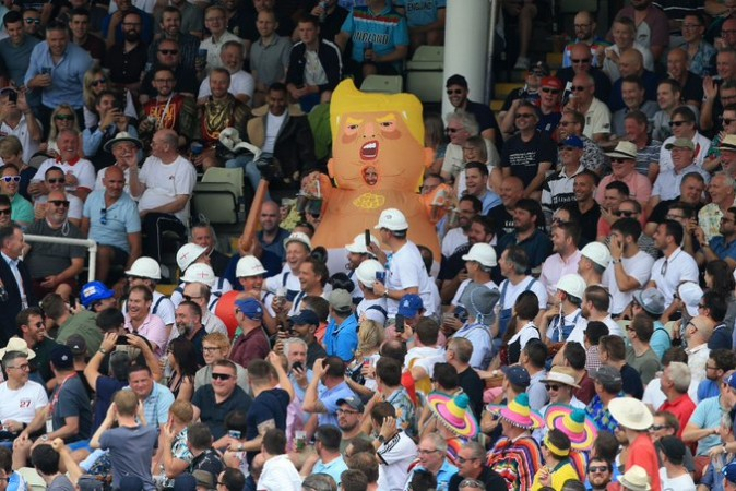 Donald Trump at the first Ashes Test