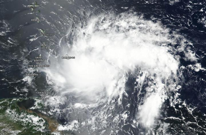 NOAA image of Dorian