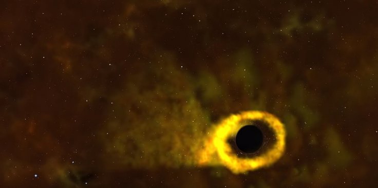 Black hole devouring a star