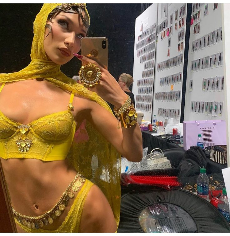 Bella Hadid Hot Yellow Lingerie