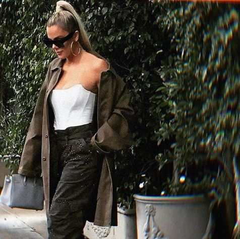 Khloe Kardashian White Corset Top Khloe Kardashian White Corset Top