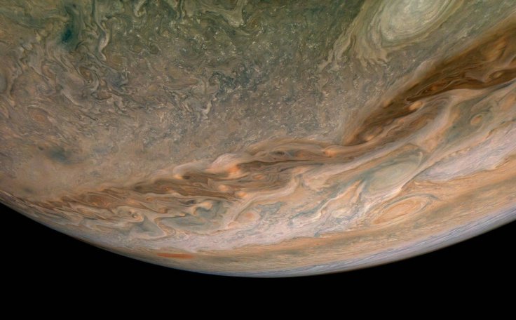 NASA’s Juno spacecraft captures swirling clouds in the region of the giant planet’s northern hemisphere known as “Jet N4.” 