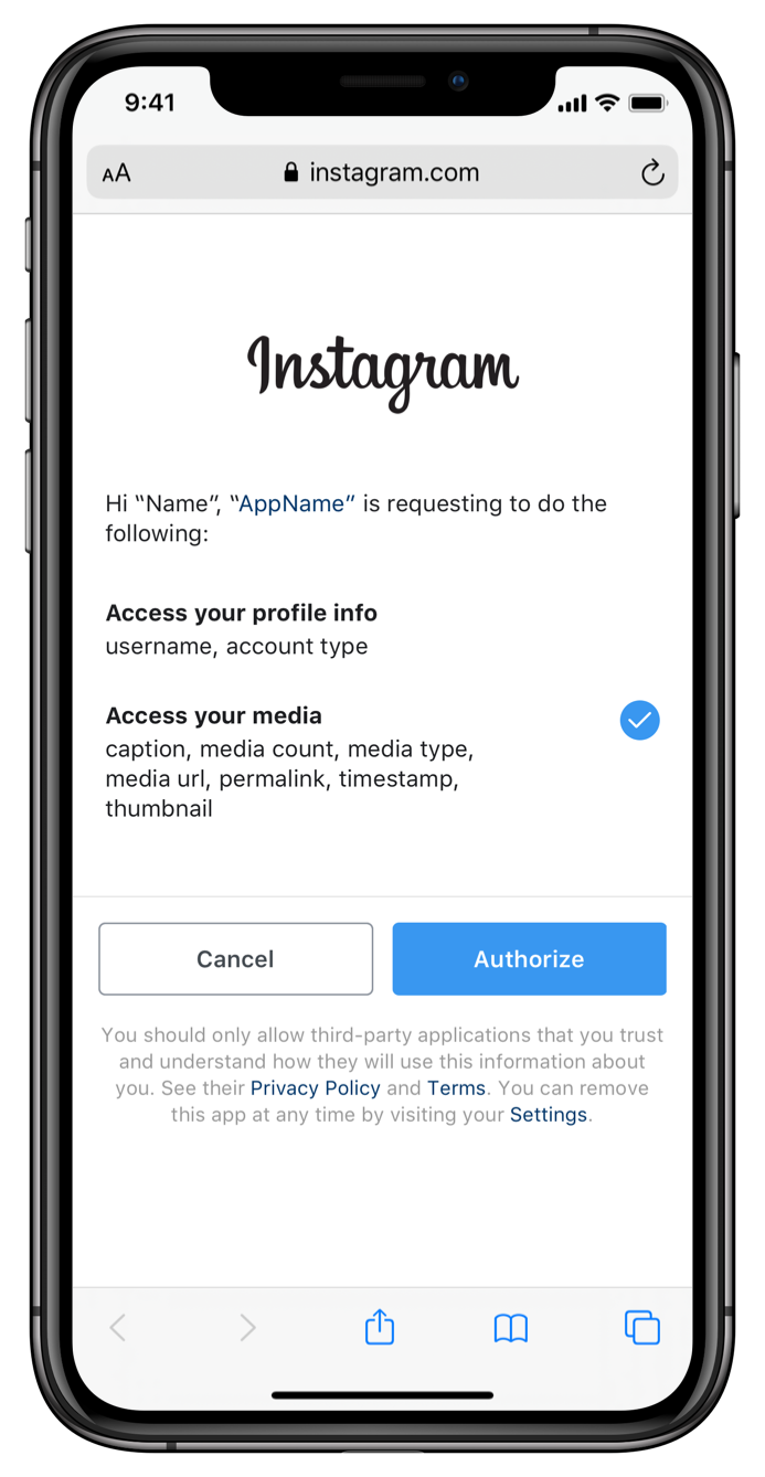 Instagram security update