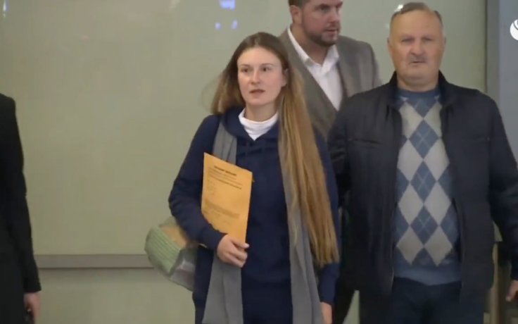 Maria Butina arrives in Moscow