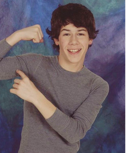 Nick Jonas' throwback picture as a teenager. Nick Jonas' throwback picture as a teenager.