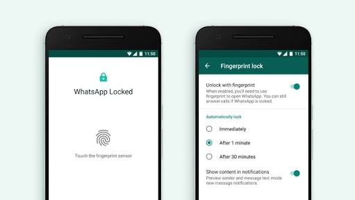 WhatsApp fingerprint unlock feature out on Android