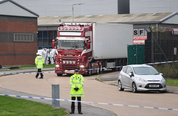 Lorry in which 39 victims were found 