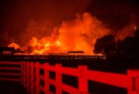 Fire destroys a structure in California Fire destroys a structure in California