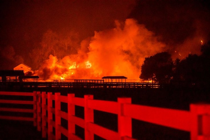 Fire destroys a structure in California