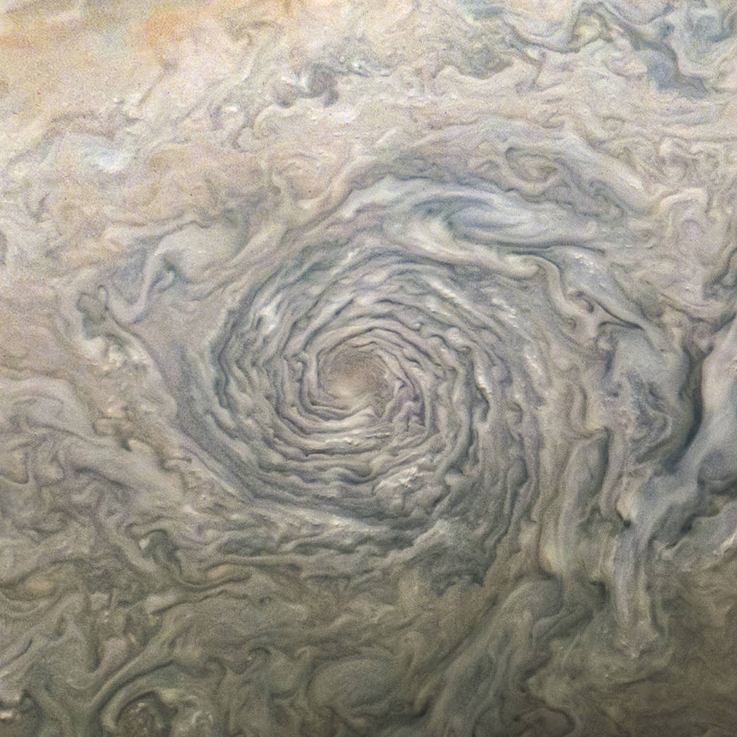 NASA's Juno spacecraft captures photo of swirling Jovian vortex on Jupiter