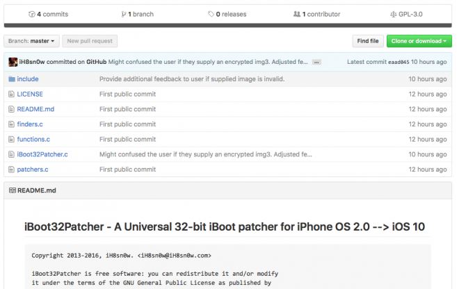 iH8sn0w's iBoot patcher iH8sn0w's iBoot patcher