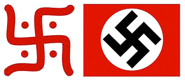 Hindu and Nazi swastik