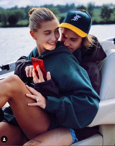 Justin Bieber with his wife Hailey Bladwin