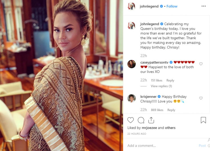 John Legend posts a heartfelt tribute on wife Chrissy Teigen's birthday