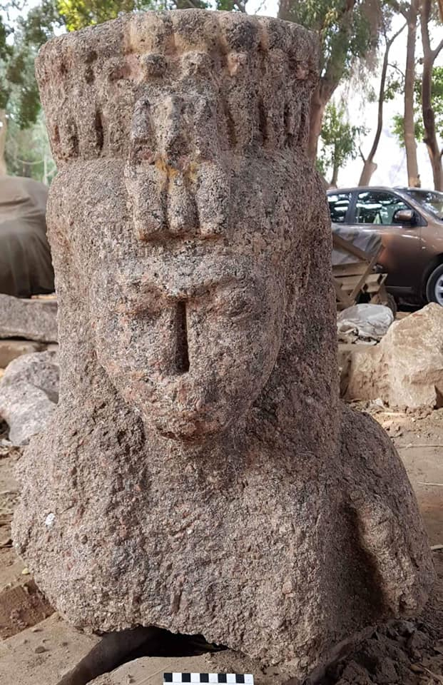 The red granite thought to portray the goddess Isis