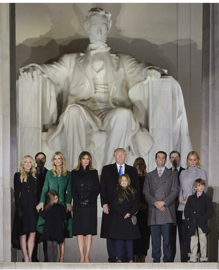 Donald Trump family at Abraham Lincoln Memorial