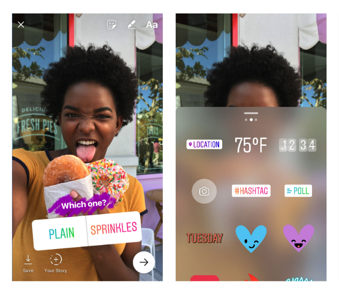 Instagram Stories poll feature