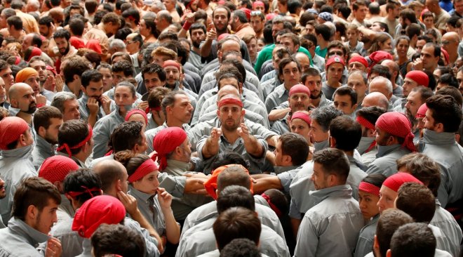 Spain human tower competition