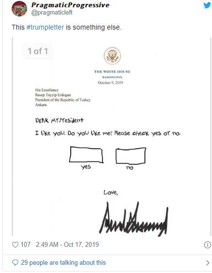 donald trump letter