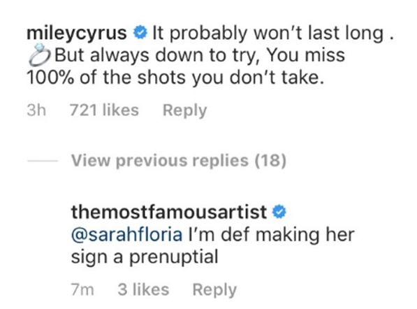Miley Cyrus and Matty Mo’s chat