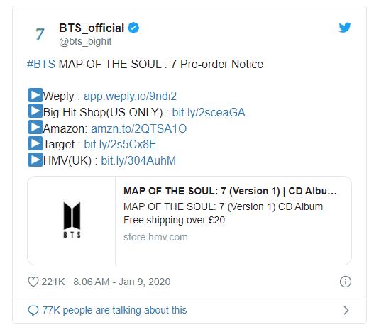 How To Pre Order Bts S New Album Map Of The Soul 7