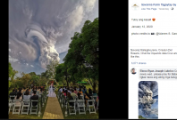 Wedding during Taal Volcano 
