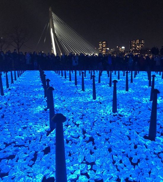Light-emitting stones in Rotterdam Light-emitting stones in Rotterdam