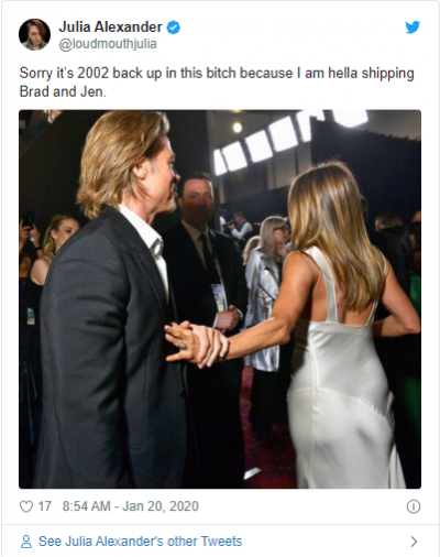 Brad Pitt and jennifer aniston SAG awards Brad Pitt and jennifer aniston SAG awards