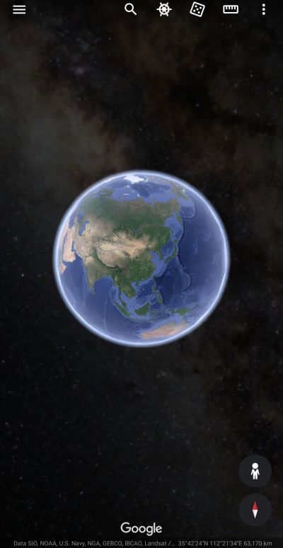 Updated Google Earth mobile app