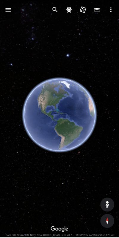 Updated Google Earth app