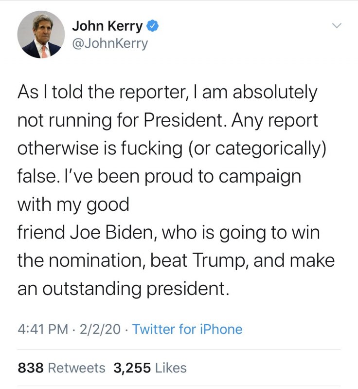John Kerry tweet John Kerry tweet