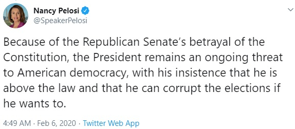 Nancy Pelosi Tweet