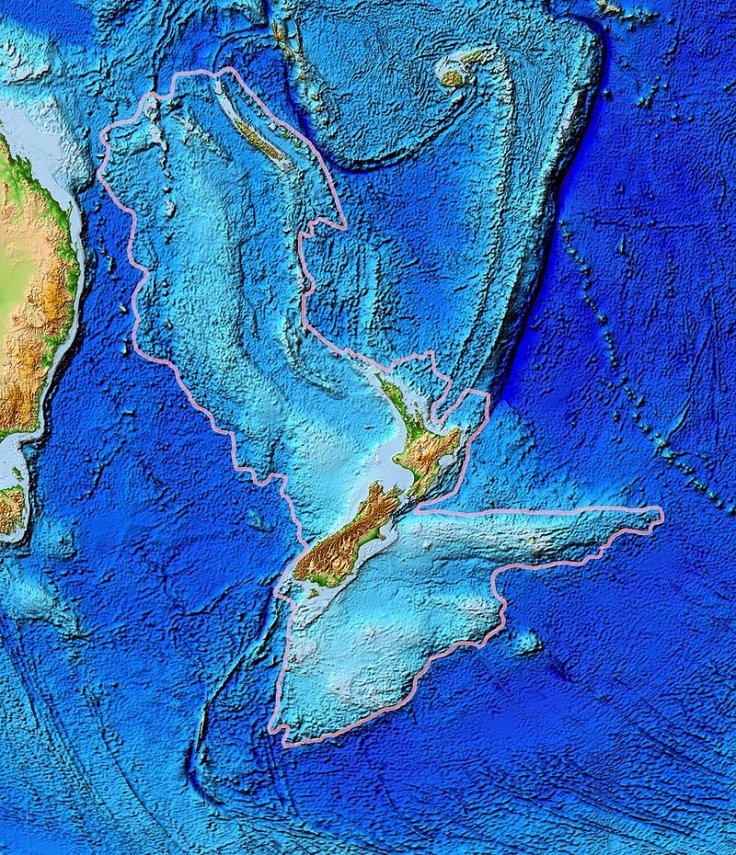 Topography of Zealandia