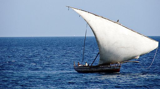 Dhow in the sea