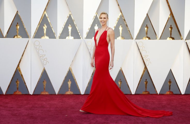 Presenter Charlize Theron arrives wearing Dior at the 88th Academy Awards in Hollywood, California February 28, 2016.