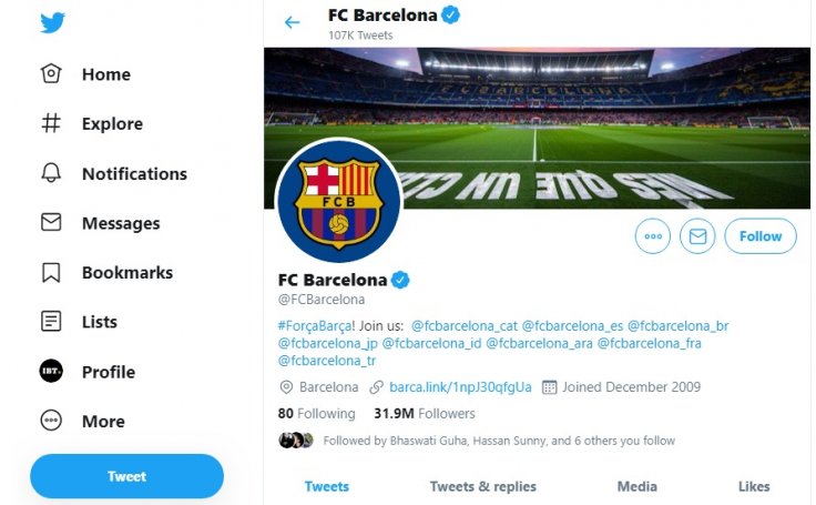 FC Barcelona Twitter